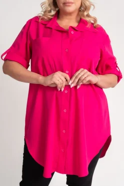 Damskie Włoski Amarantowa Koszula SIRIN