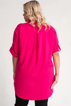 Damskie Włoski Amarantowa Koszula SIRIN