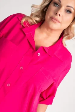 Damskie Włoski Amarantowa Koszula SIRIN