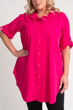 Damskie Włoski Amarantowa Koszula SIRIN