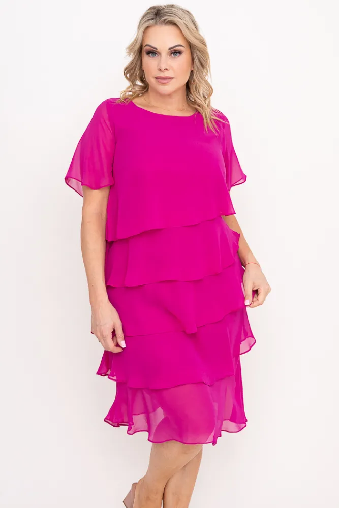 Polski Amarantowa Sukienka ORINA