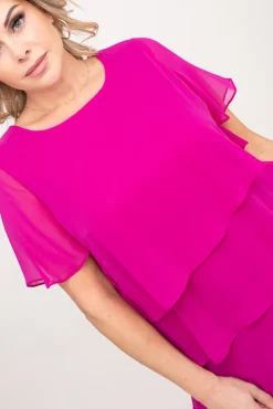 Polski Amarantowa Sukienka ORINA