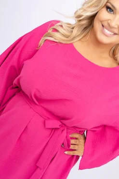 Damskie Polski Amarantowa Tunika kimono LUNDIA