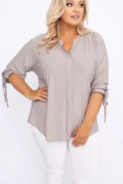 Damskie Polski Beżowa Bluzka brokatowa GELVI