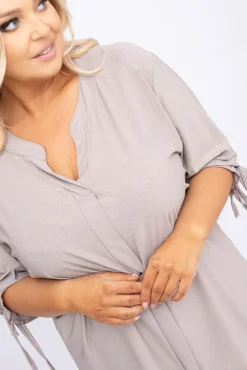 Damskie Polski Beżowa Bluzka brokatowa GELVI