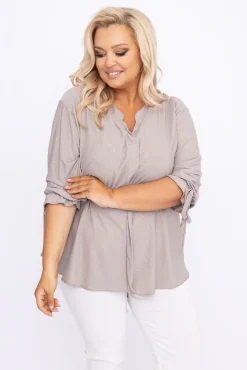 Damskie Polski Beżowa Bluzka brokatowa GELVI