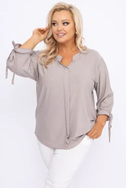 Damskie Polski Beżowa Bluzka brokatowa GELVI