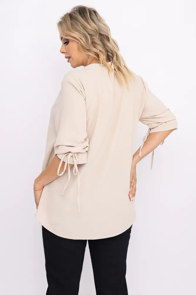 Damskie Polski Beżowa Bluzka CRYNO