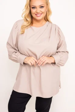 Damskie Polski Beżowa Bluzka LEMENTO