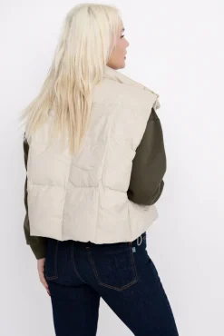 Damskie Beżowa Kamizelka ocieplana REITEN