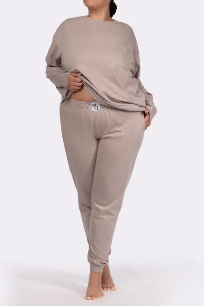 Polski Beżowa Piżama z długimi spodniami HEMENY