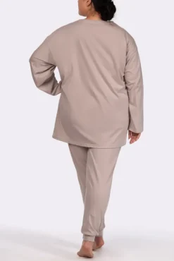 Polski Beżowa Piżama z długimi spodniami HEMENY