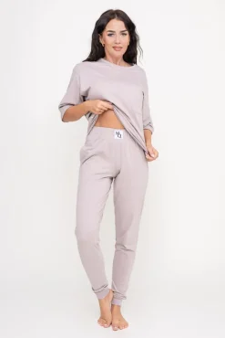 Polski Beżowa Piżama z długimi spodniami REVENTI