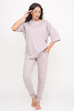 Polski Beżowa Piżama z długimi spodniami REVENTI