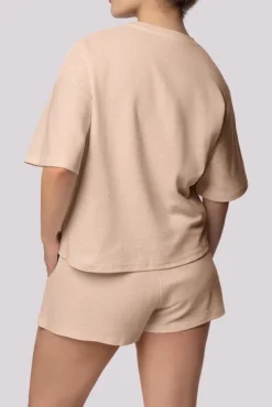 Polski Beżowa Piżama z szortami COZY