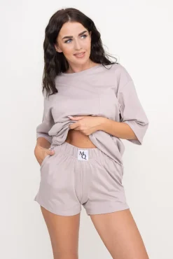 Polski Beżowa Piżama z szortami PURENA