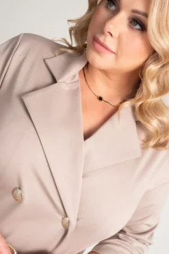 Polski Beżowa Sukienka żakietowa GANTIA