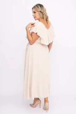 Polski Beżowa Sukienka MISSOURI