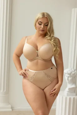 Polski Beżowe Figi DOLCE Wysoki Stan