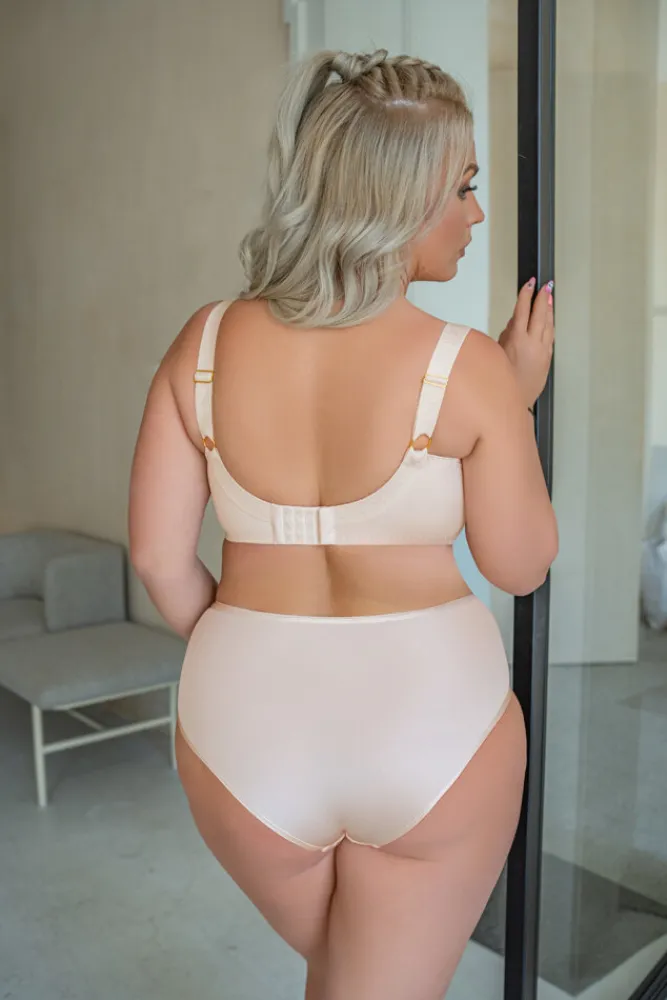 Polski Beżowe Figi PURE Wysoki Stan