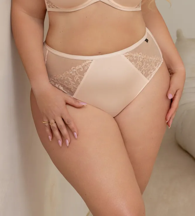 Polski Beżowe Figi ROSALINE Wysoki Stan