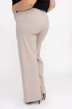 Damskie Włoski Beżowe Spodnie BENERDI