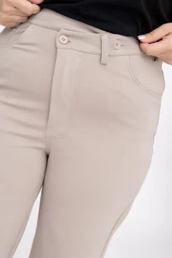 Damskie Włoski Beżowe Spodnie BENERDI