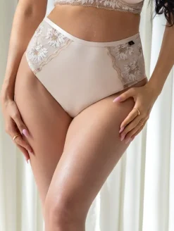 Polski Beżowe Stringi PURE Wysoki Stan