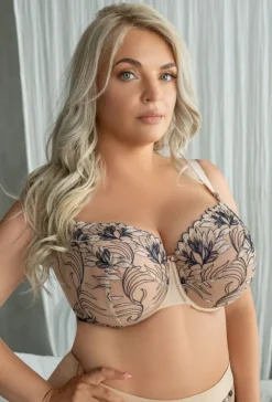 Polski Beżowy Biustonosz GLOW Soft Plunge