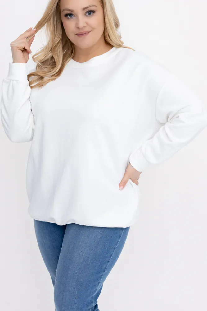 Damskie Włoski Biała Bluza LINDI