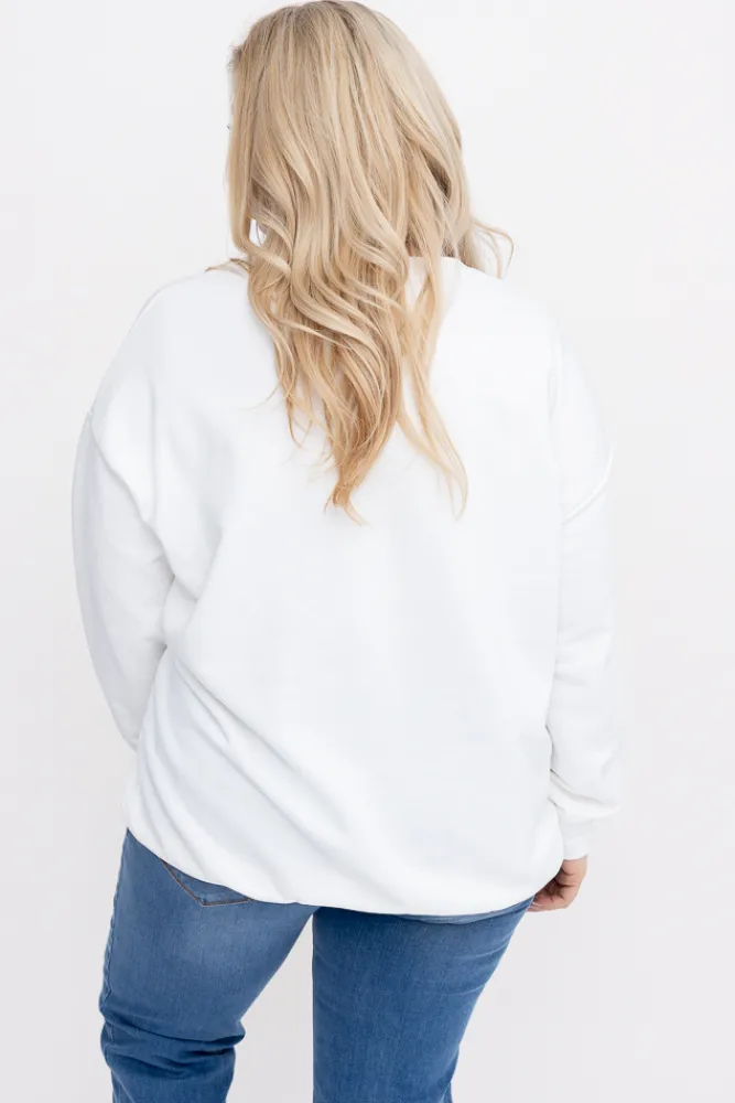 Damskie Włoski Biała Bluza LINDI
