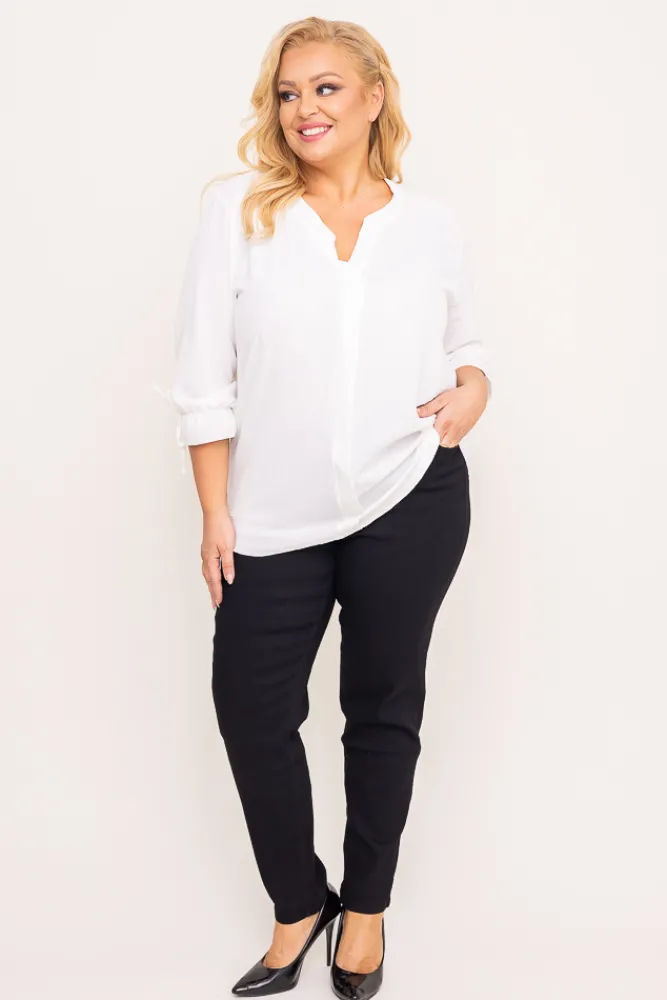 Damskie Polski Biała Bluzka CRYNO