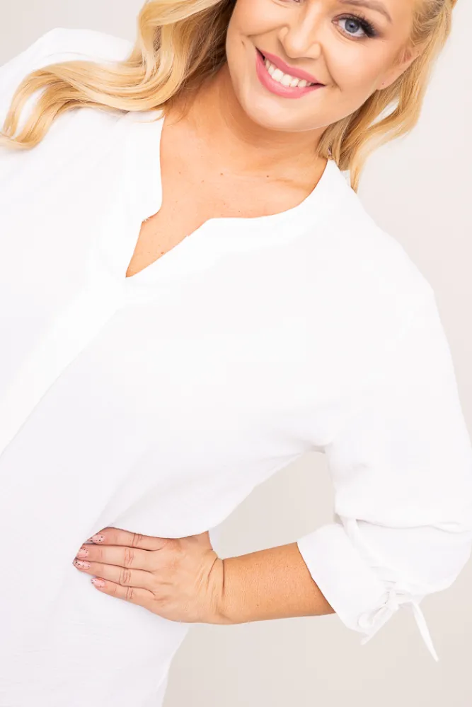 Damskie Polski Biała Bluzka CRYNO