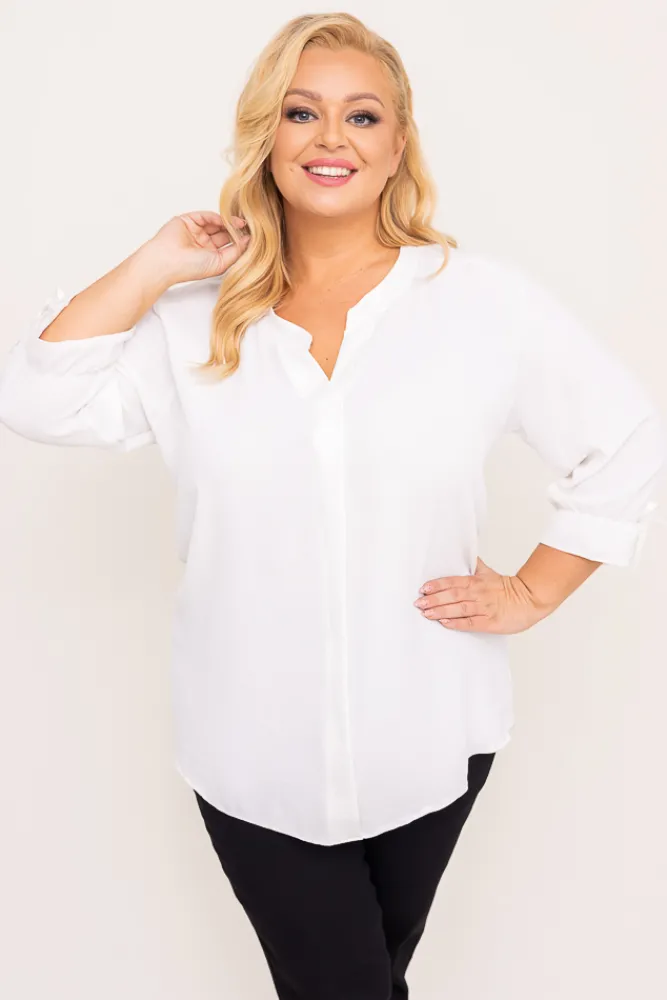 Damskie Polski Biała Bluzka CRYNO