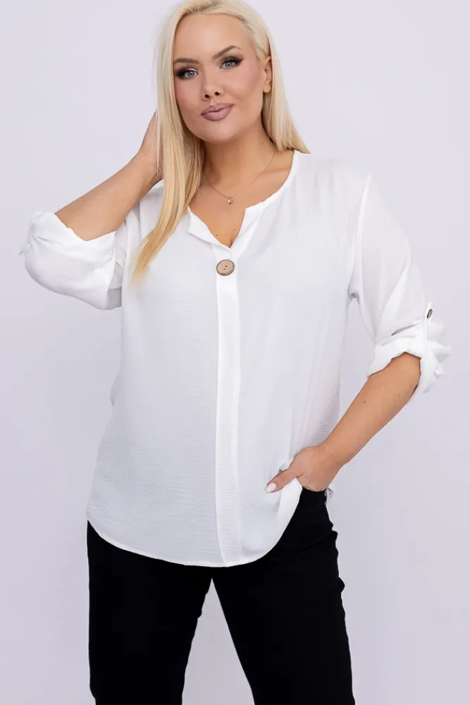 Damskie Włoski Biała Bluzka DUREMI