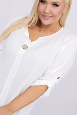 Damskie Włoski Biała Bluzka DUREMI