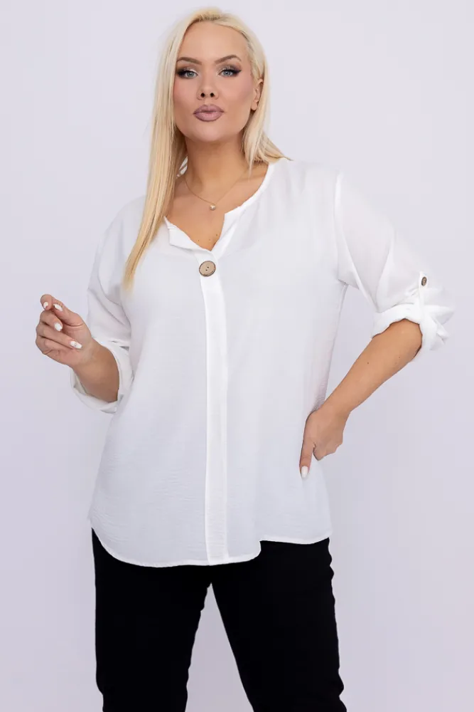 Damskie Włoski Biała Bluzka DUREMI