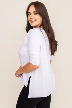 Damskie Włoski Biała Bluzka GRENVI