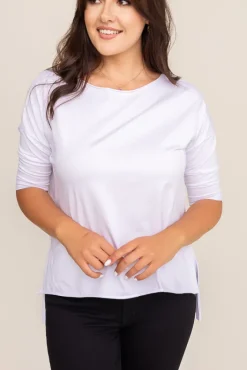 Damskie Włoski Biała Bluzka GRENVI