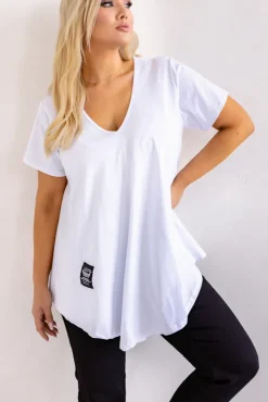 Damskie Włoski Biała Bluzka MAGLIETTA