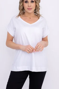 Damskie Polski Biała Bluzka MAKIA