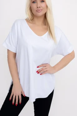 Damskie Włoski Biała Bluzka MERZI