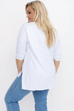 Damskie Włoski Biała Bluzka SALEN