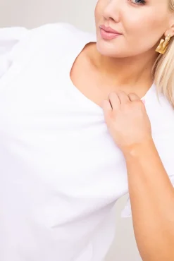 Damskie Polski Biała Bluzka STELLA