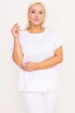 Damskie Polski Biała Bluzka STELLA
