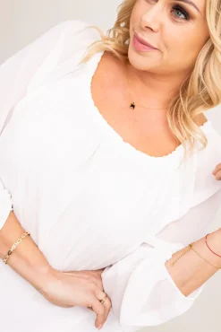 Damskie Włoski Biała Bluzka szyfonowa HILL