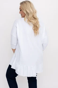 Damskie Włoski Biała Bluzka VEBERO