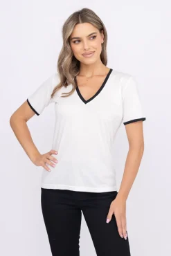 Damskie Polski Biała Bluzka VINDI Wzór 2