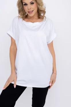 Damskie Włoski Biała Bluzka WENDI