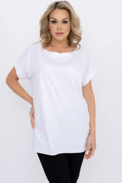 Damskie Włoski Biała Bluzka WENDI